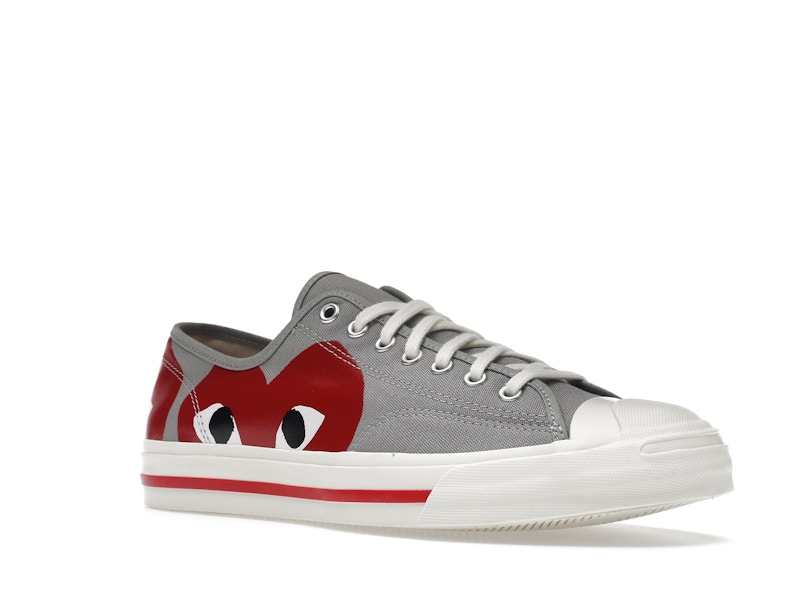 Converse Jack Purcell Comme des Garcons PLAY Grey Red