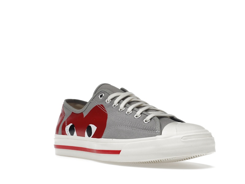 Converse Jack Purcell Comme des Garcons PLAY Grey Red