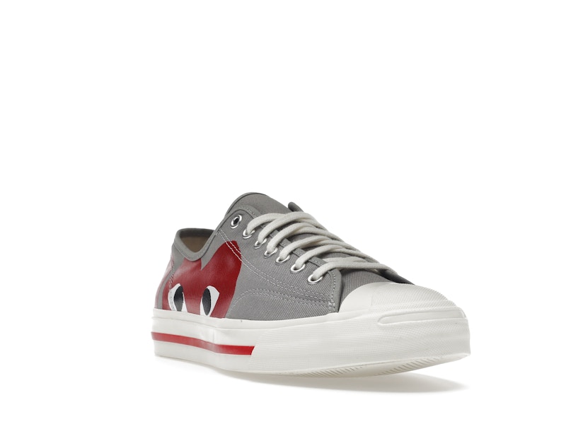 Converse Jack Purcell Comme des Garcons PLAY Grey Red