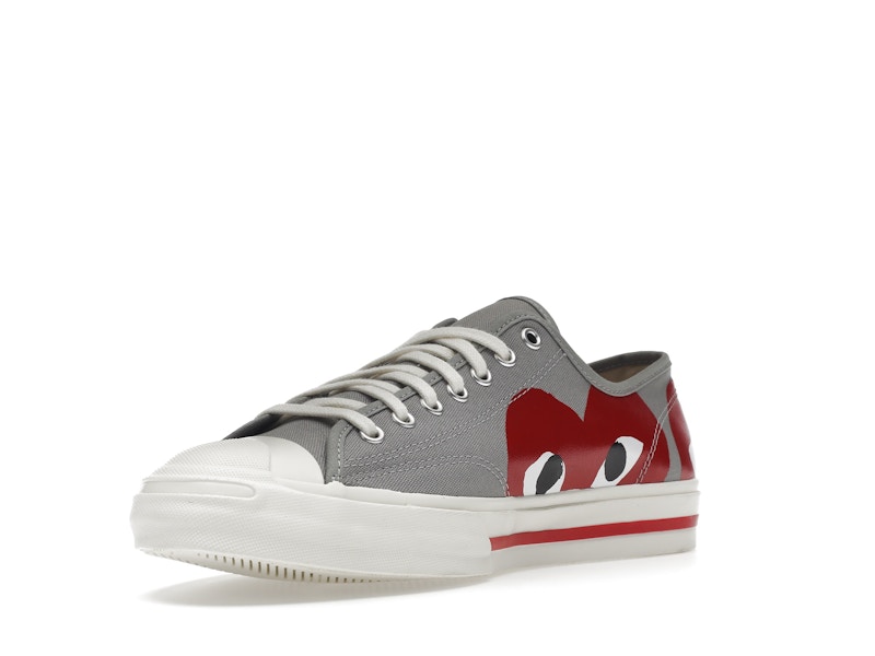 Converse Jack Purcell Comme des Garcons PLAY Grey Red