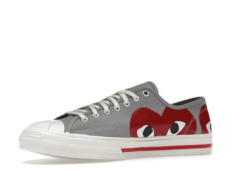 Converse Jack Purcell Comme des Garcons PLAY Grey Red