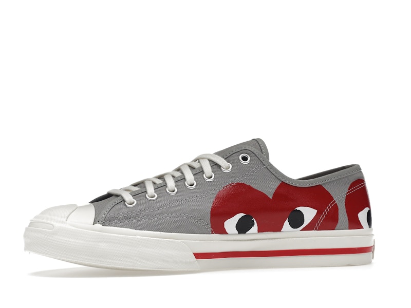 Converse Jack Purcell Comme des Garcons PLAY Grey Red