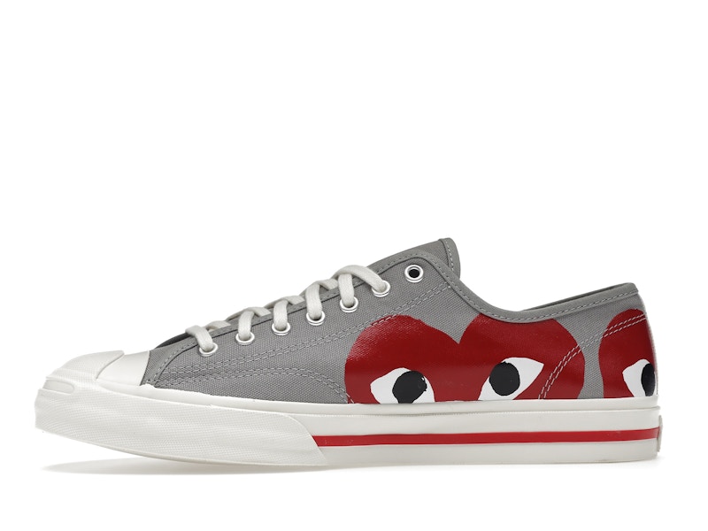 Converse Jack Purcell Comme des Garcons PLAY Grey Red