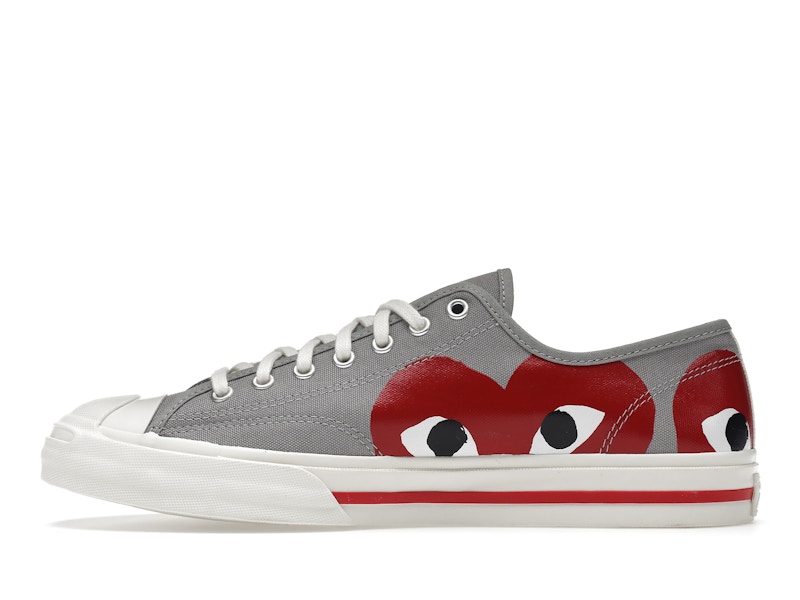 Converse Jack Purcell Comme des Garcons PLAY Grey Red