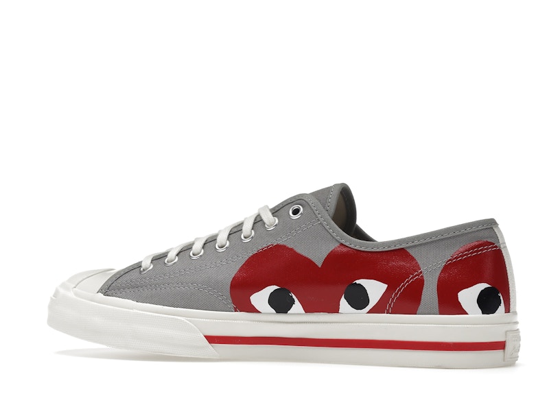 Converse Jack Purcell Comme des Garcons PLAY Grey Red