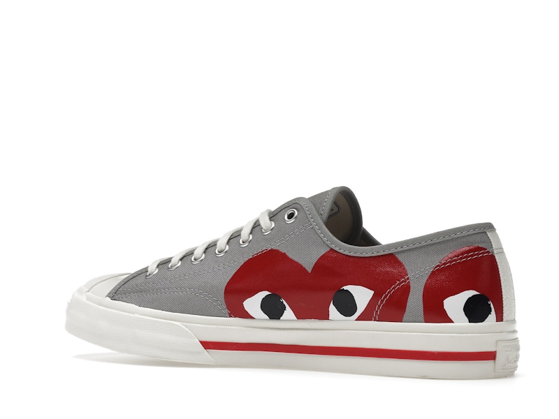 Converse Jack Purcell Comme des Garcons PLAY Grey Red
