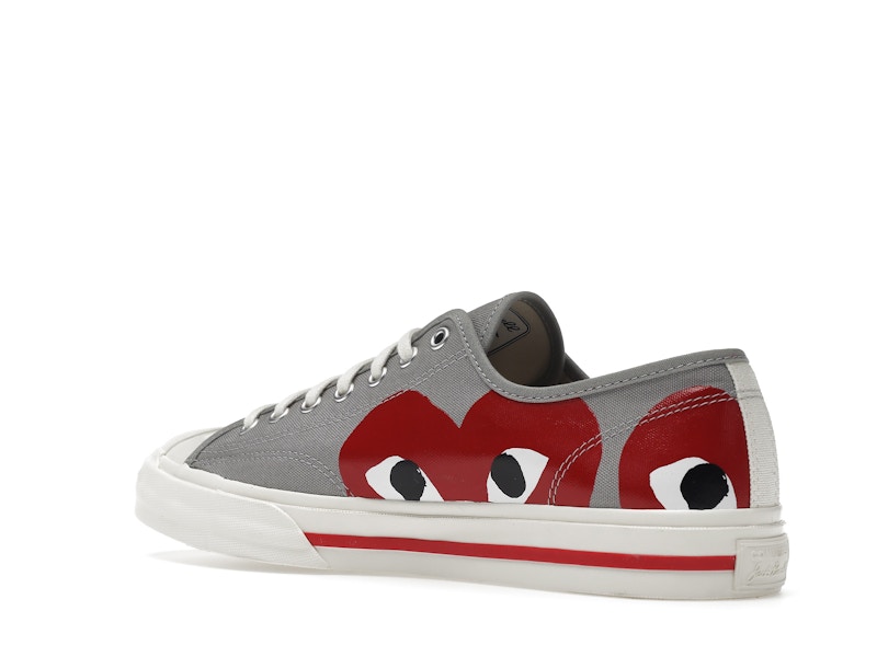 Converse Jack Purcell Comme des Garcons PLAY Grey Red