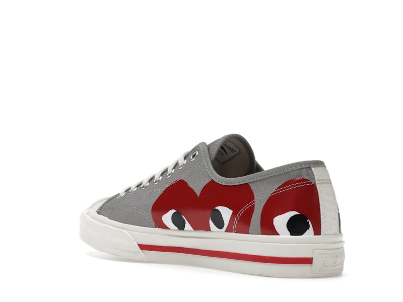 Converse Jack Purcell Comme des Garcons PLAY Grey Red