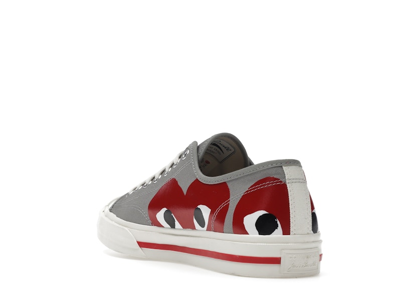 Converse Jack Purcell Comme des Garcons PLAY Grey Red