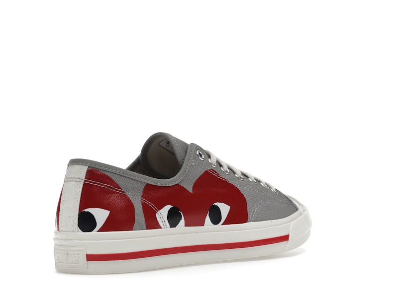 Converse Jack Purcell Comme des Garcons PLAY Grey Red