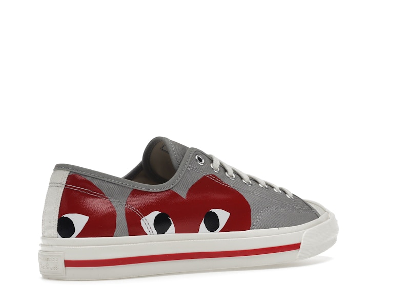 Converse Jack Purcell Comme des Garcons PLAY Grey Red