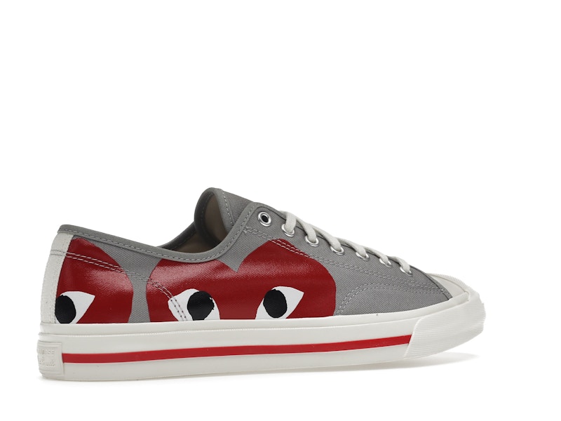 Converse Jack Purcell Comme des Garcons PLAY Grey Red