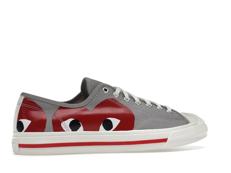 Converse Jack Purcell Comme des Garcons PLAY Grey Red