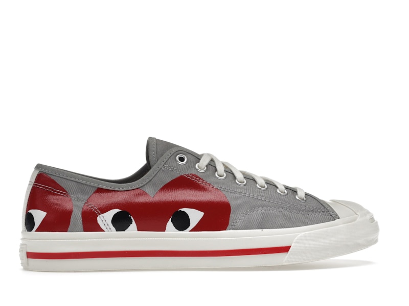 Converse Jack Purcell Comme des Garcons PLAY Grey Red