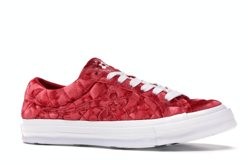 Converse One Star Ox Golf le Fleur TTC Quilted Velvet Barbados Cherry