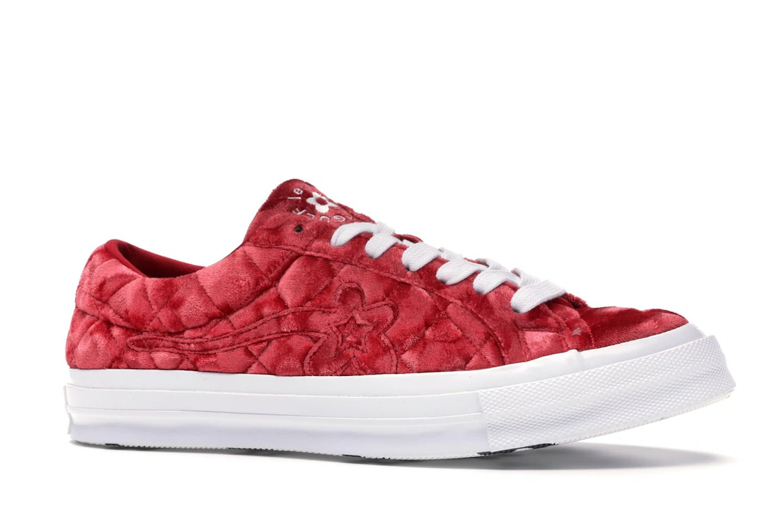 Converse One Star Ox Golf le Fleur TTC Quilted Velvet Barbados Cherry