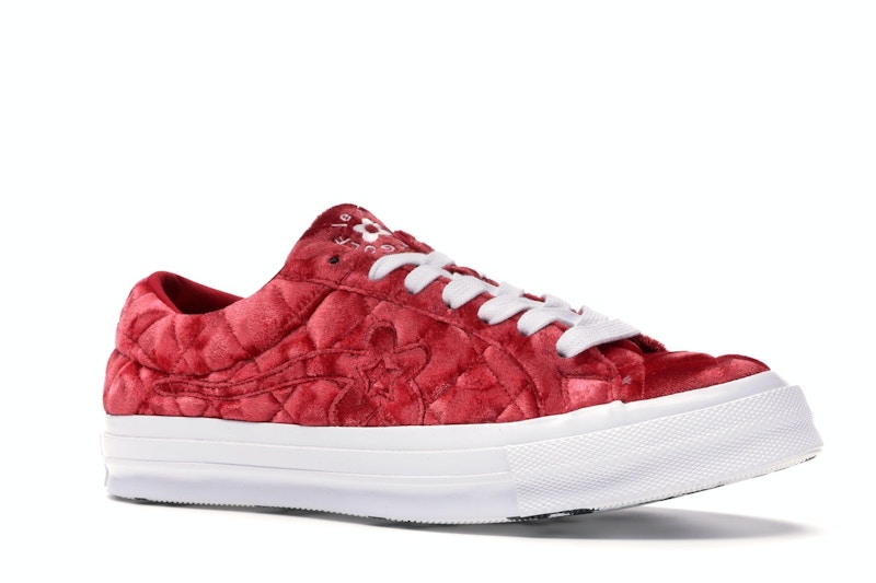 Converse One Star Ox Golf le Fleur TTC Quilted Velvet Barbados Cherry