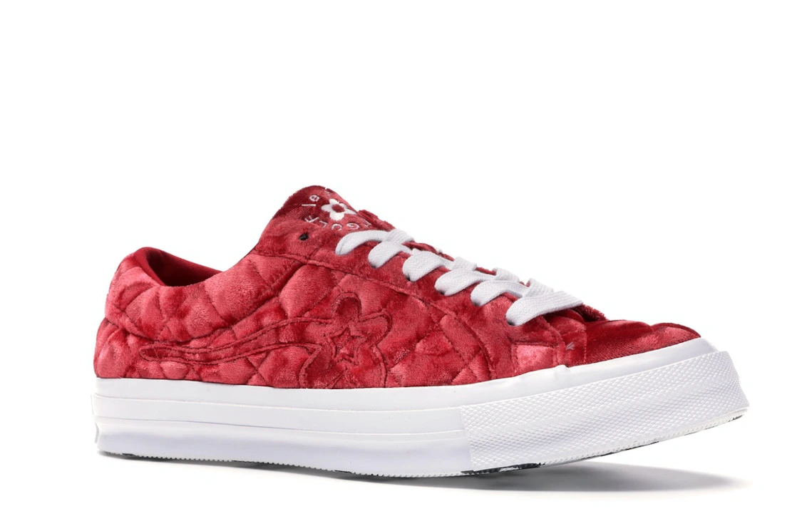 Converse One Star Ox Golf le Fleur TTC Quilted Velvet Barbados Cherry