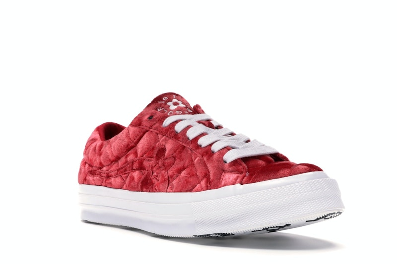Converse One Star Ox Golf le Fleur TTC Quilted Velvet Barbados Cherry