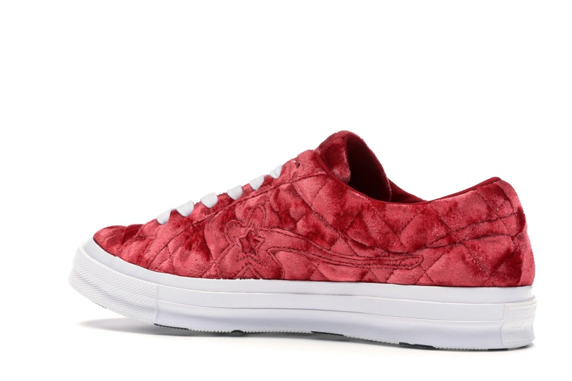 Converse One Star Ox Golf le Fleur TTC Quilted Velvet Barbados Cherry