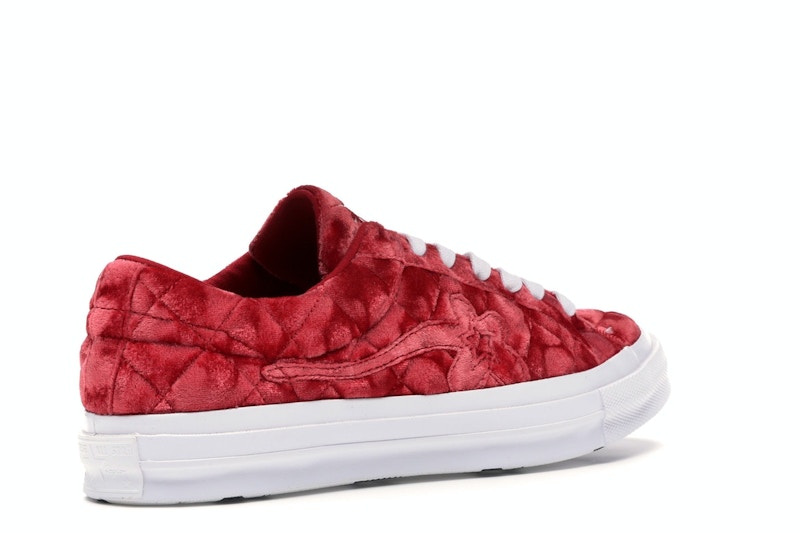 Converse One Star Ox Golf le Fleur TTC Quilted Velvet Barbados Cherry