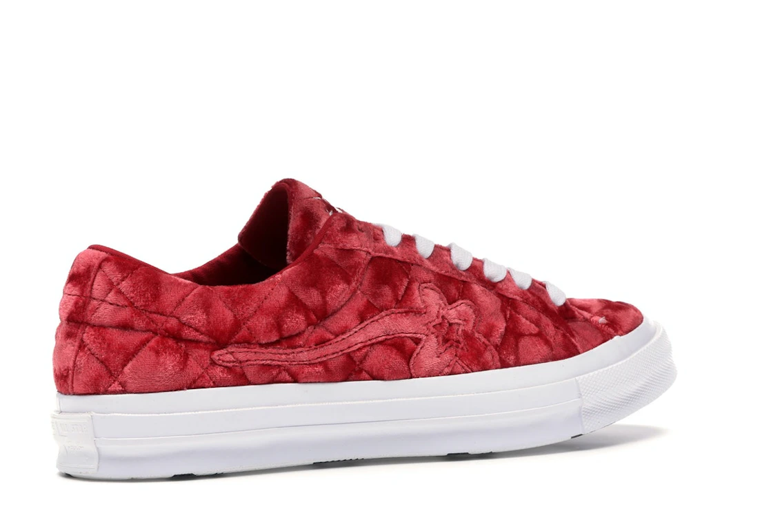 Converse One Star Ox Golf le Fleur TTC Quilted Velvet Barbados Cherry