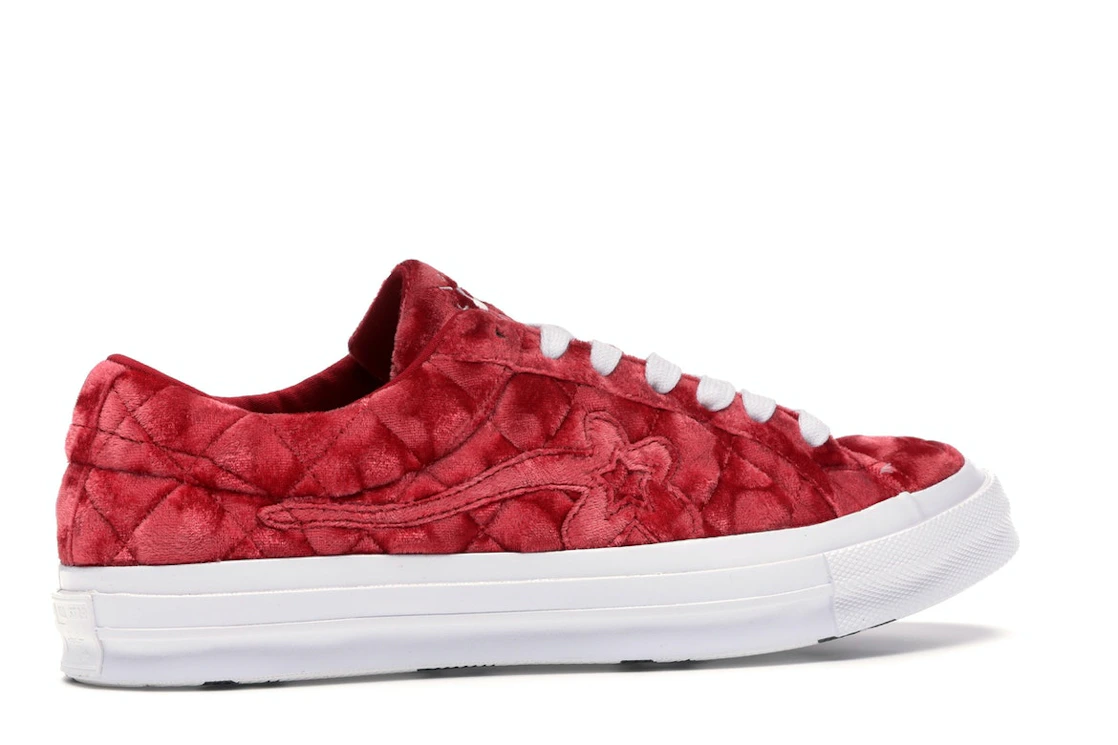 Converse One Star Ox Golf le Fleur TTC Quilted Velvet Barbados Cherry