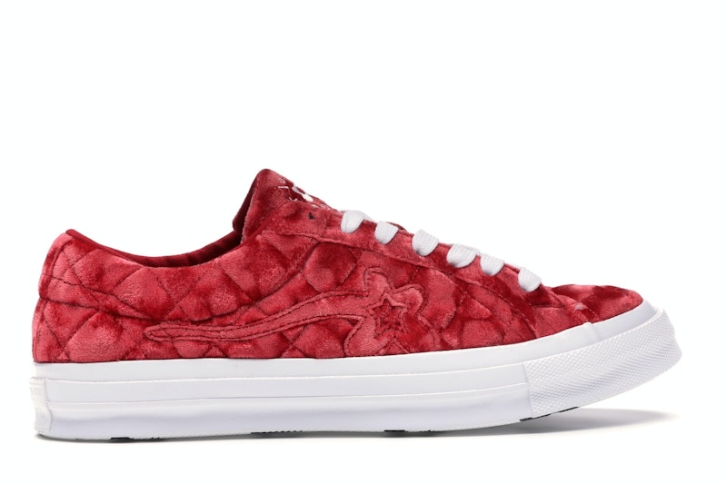 Converse One Star Ox Golf le Fleur TTC Quilted Velvet Barbados Cherry