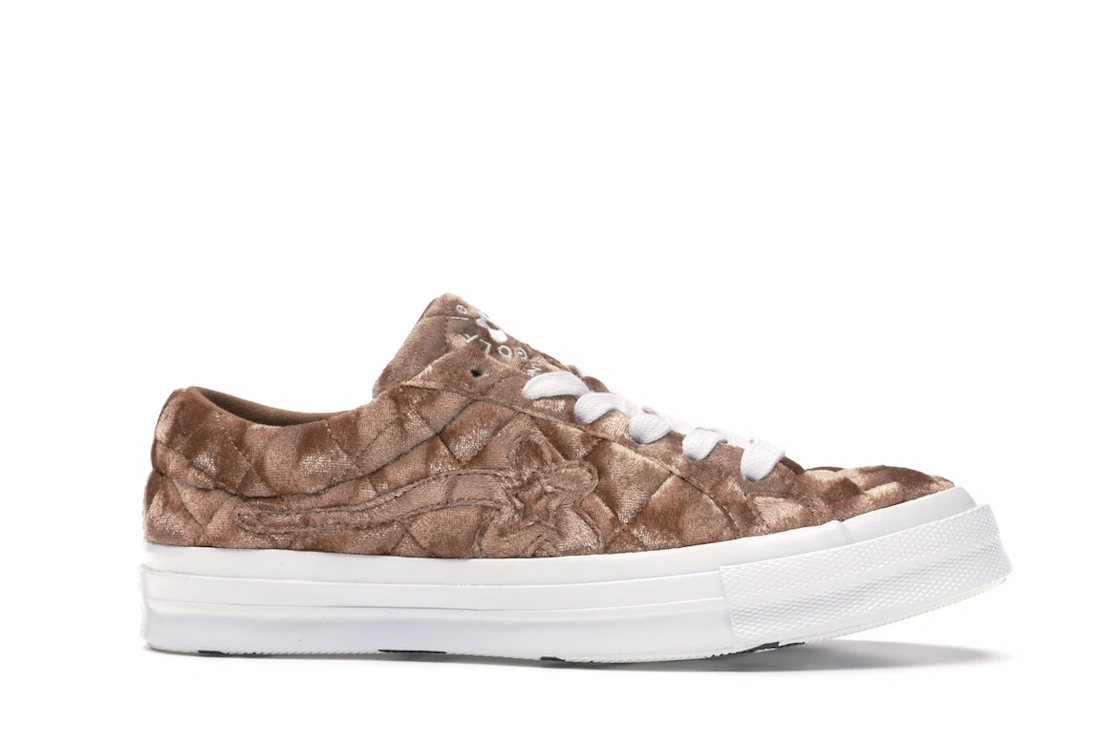 Converse One Star Ox Golf le Fleur TTC Quilted Velvet Brown Sugar