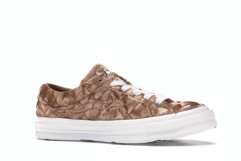 Converse One Star Ox Golf le Fleur TTC Quilted Velvet Brown Sugar