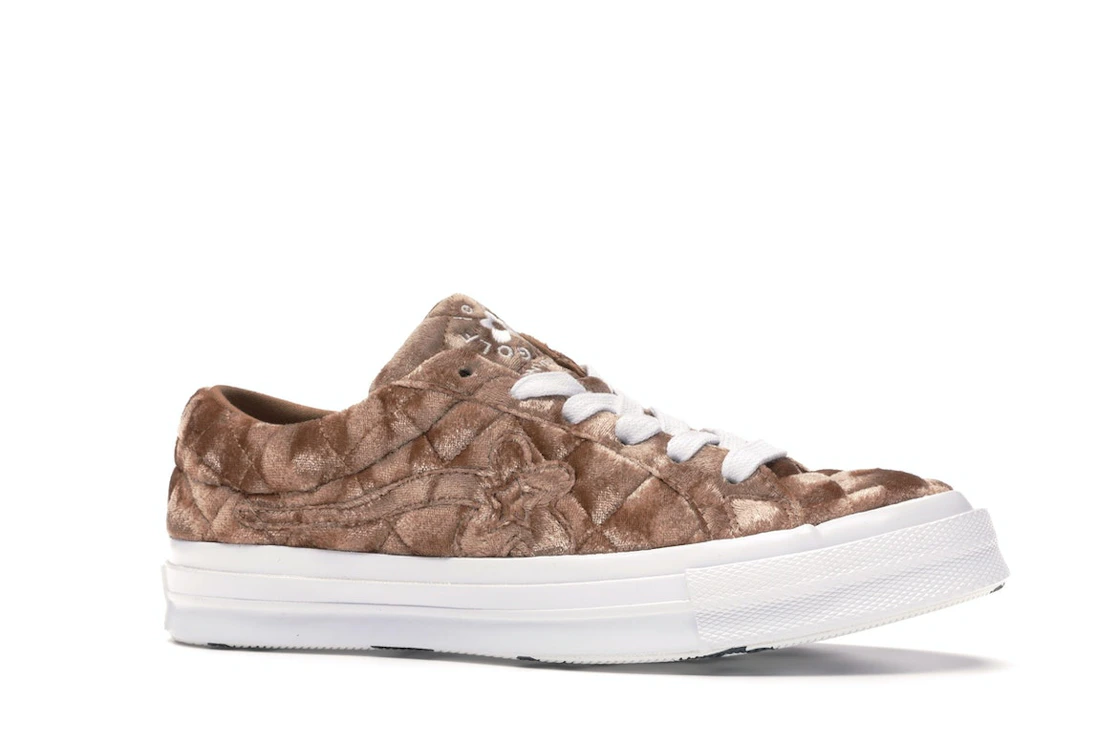 Converse One Star Ox Golf le Fleur TTC Quilted Velvet Brown Sugar