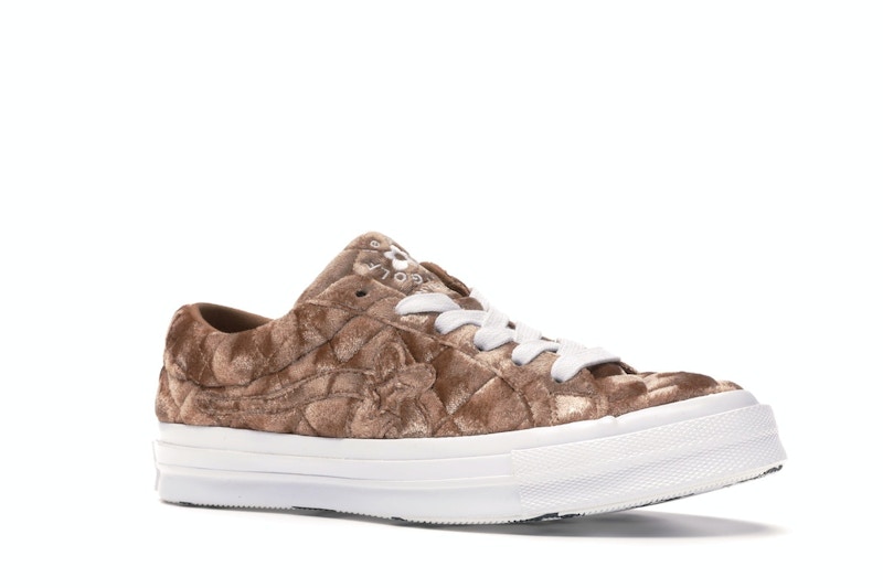 Converse One Star Ox Golf le Fleur TTC Quilted Velvet Brown Sugar