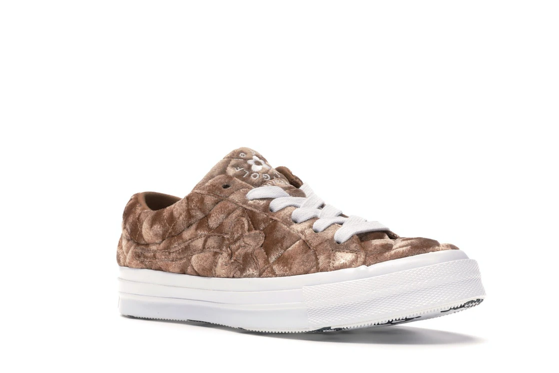 Converse One Star Ox Golf le Fleur TTC Quilted Velvet Brown Sugar