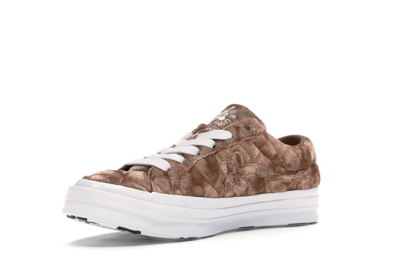 Converse One Star Ox Golf le Fleur TTC Quilted Velvet Brown Sugar