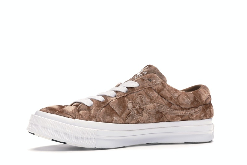Converse One Star Ox Golf le Fleur TTC Quilted Velvet Brown Sugar
