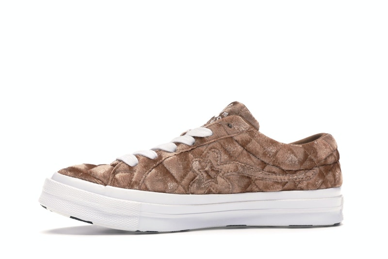 Converse One Star Ox Golf le Fleur TTC Quilted Velvet Brown Sugar