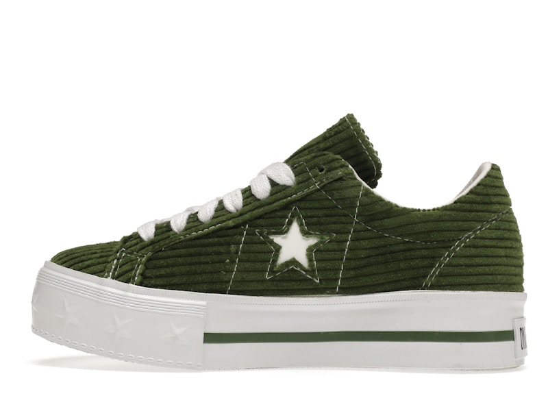 Converse One Star Platform Ox MadeMe Garden Green (Women's)