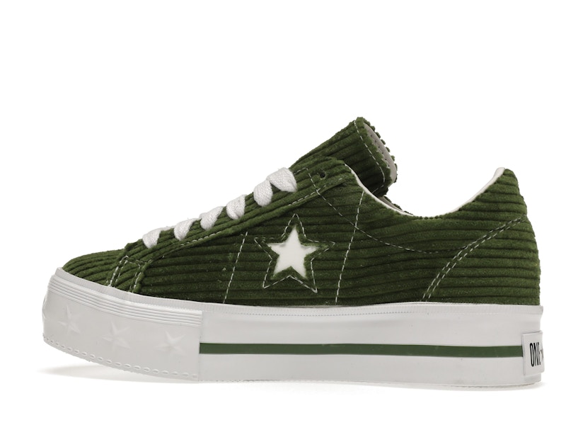 Converse One Star Platform Ox MadeMe Garden Green (Women's)