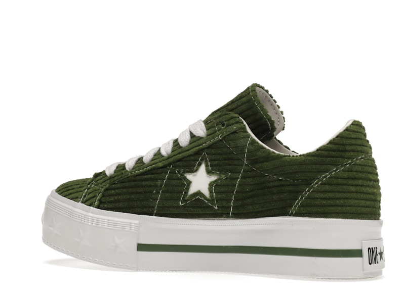 Converse One Star Platform Ox MadeMe Garden Green (Women's)