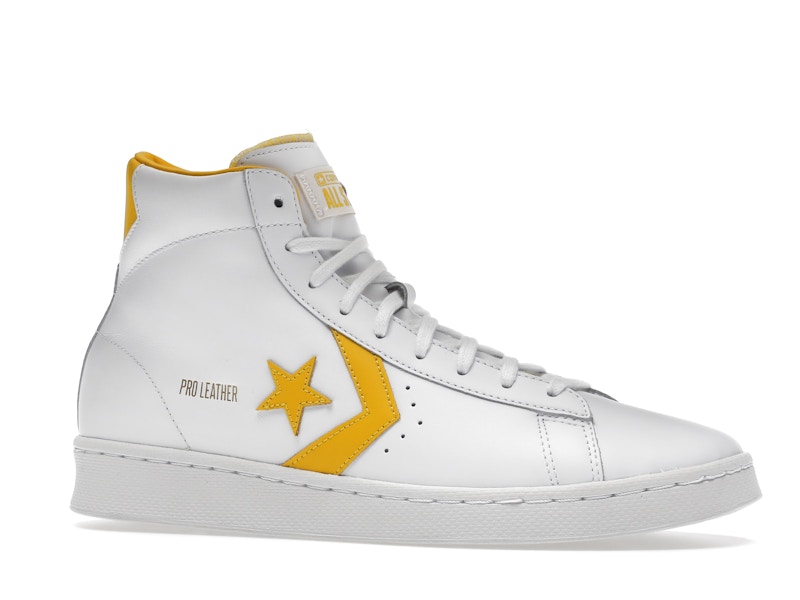 Converse Pro Leather Hi White Amarillo