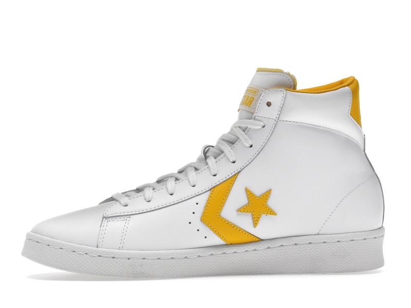 Converse Pro Leather Hi White Amarillo