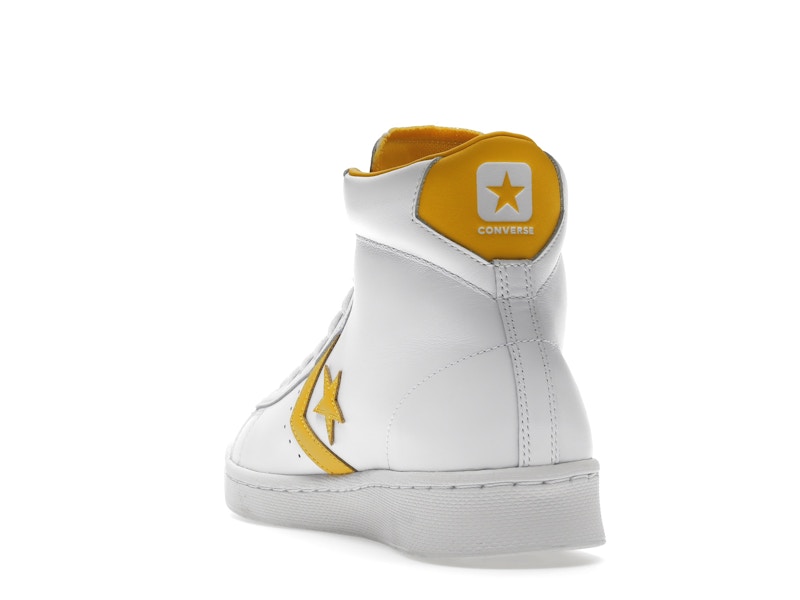 Converse Pro Leather Hi White Amarillo