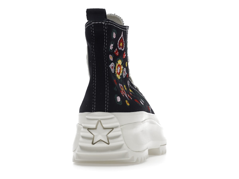 Converse Run Star Hike Hi Floral Embroidery Black