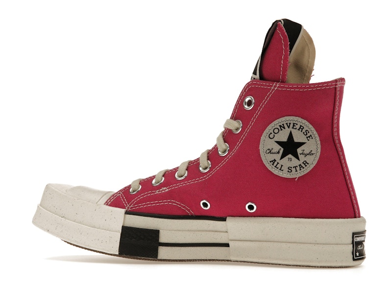 Converse TURBODRK Laceless Chuck Taylor All Star 70 Hi Rick Owens DRKSHDW Cactus Flower Pink