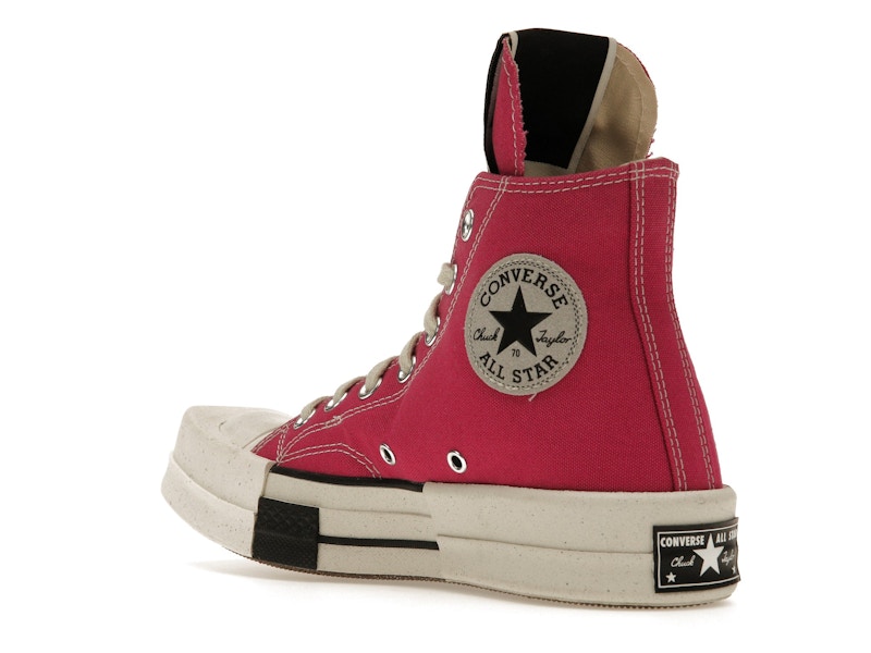 Converse TURBODRK Laceless Chuck Taylor All Star 70 Hi Rick Owens DRKSHDW Cactus Flower Pink