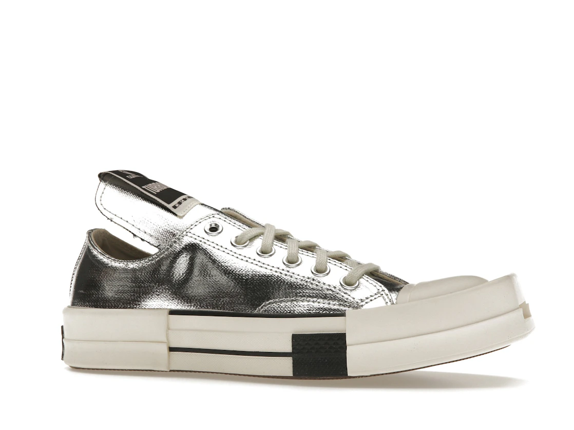Converse TURBODRK Chuck Taylor All Star 70 Ox Rick Owens DRKSHDW Silver White