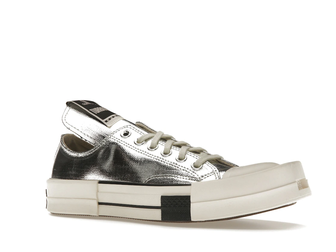 Converse TURBODRK Chuck Taylor All Star 70 Ox Rick Owens DRKSHDW Silver White