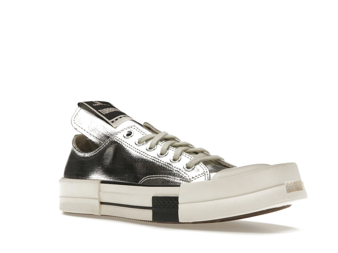 Converse TURBODRK Chuck Taylor All Star 70 Ox Rick Owens DRKSHDW Silver White