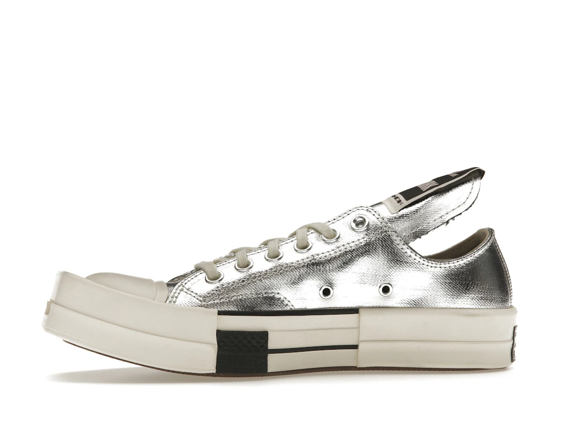 Converse TURBODRK Chuck Taylor All Star 70 Ox Rick Owens DRKSHDW Silver White