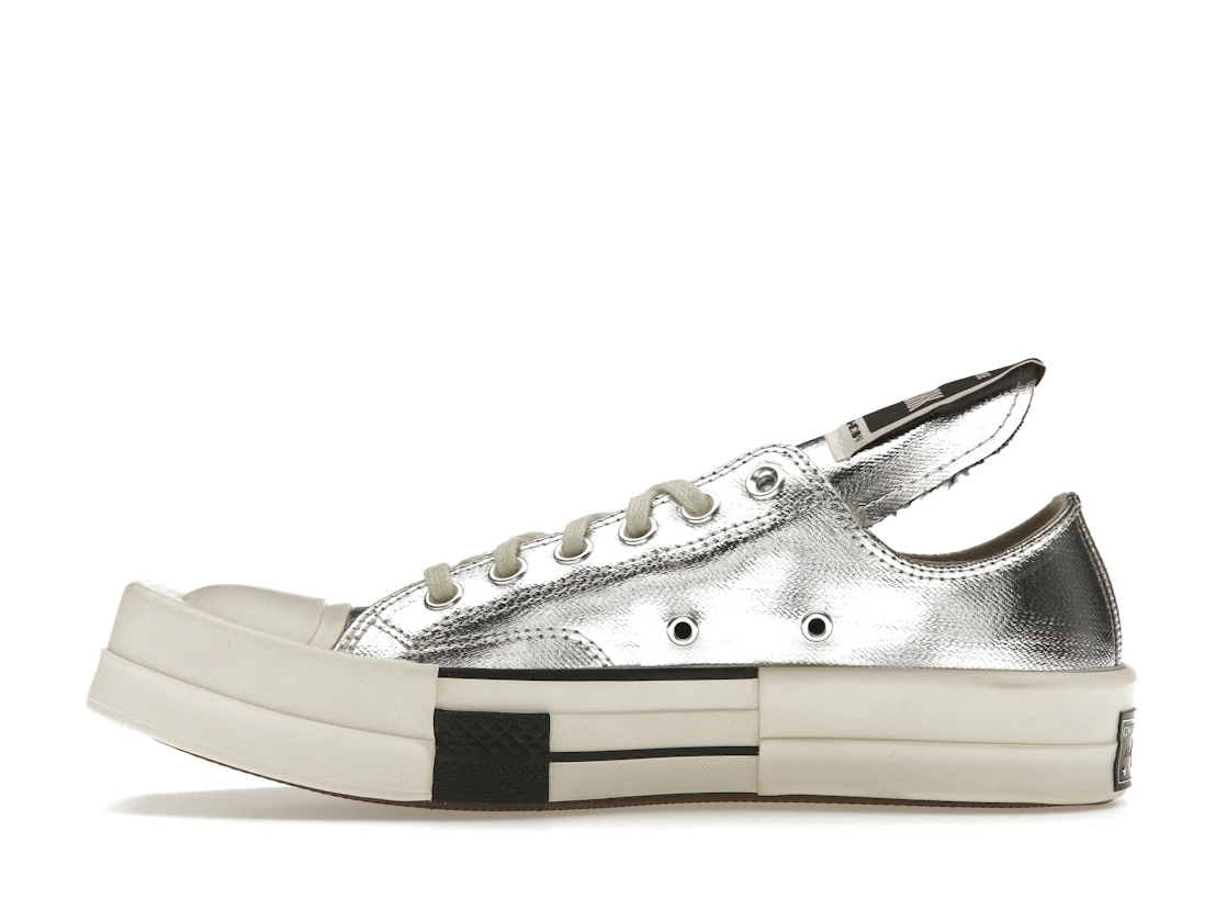 Converse TURBODRK Chuck Taylor All Star 70 Ox Rick Owens DRKSHDW Silver White